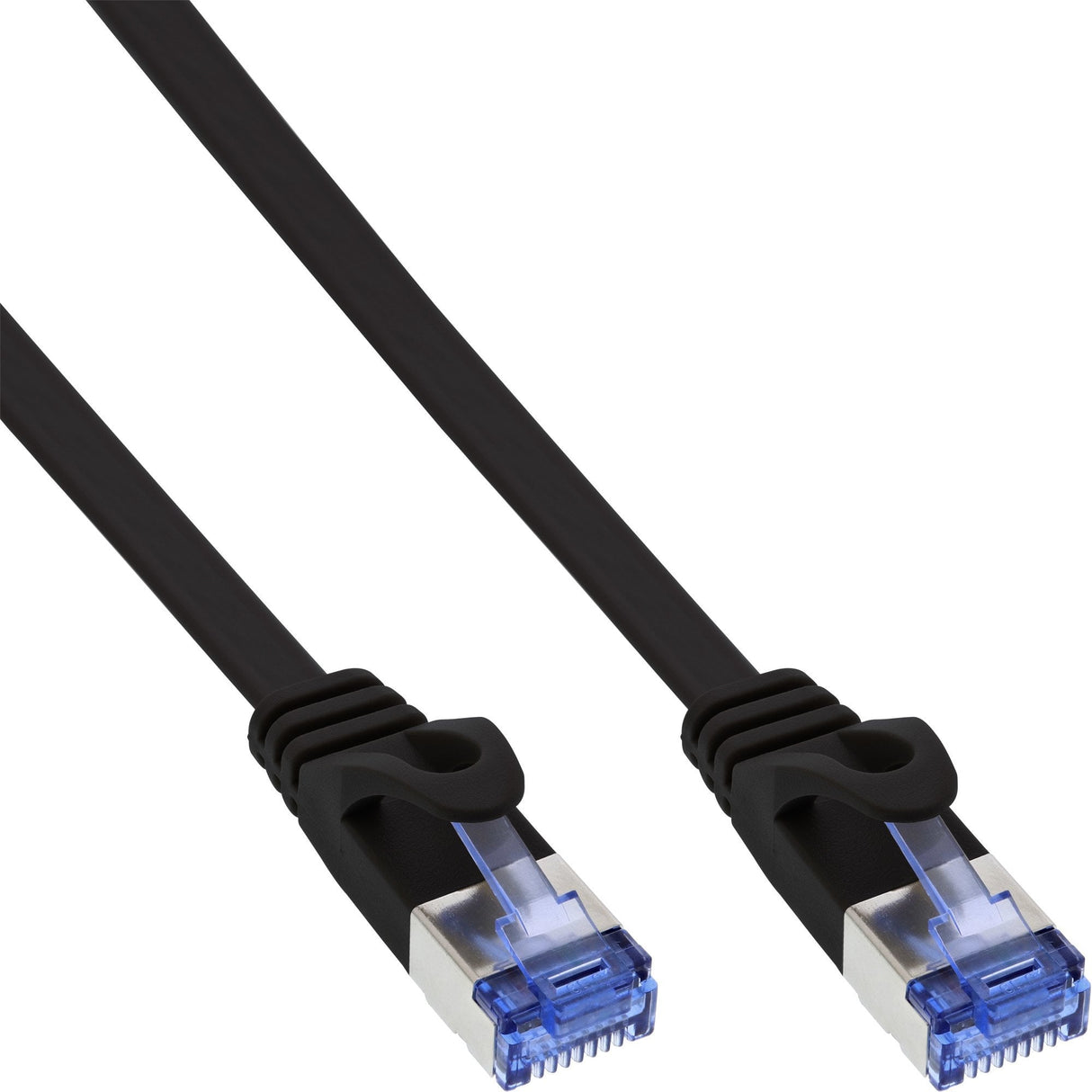 Cable Cable De Red Plano Inline U/Ftp Cat.6a Negro 2m