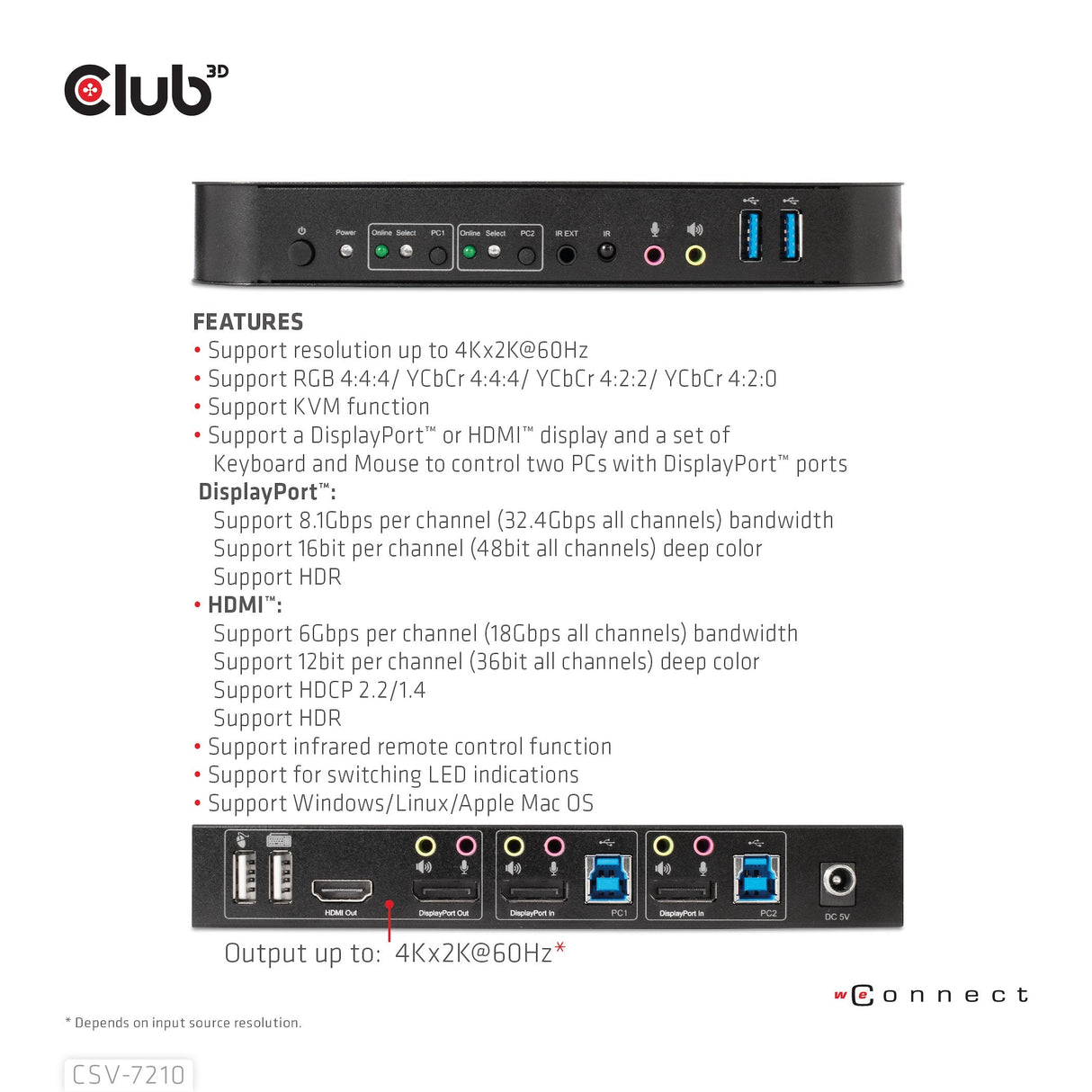 EAN 8719214472238 - CLUB3D CSV-7210 interruptor KVM Negro imagen 10