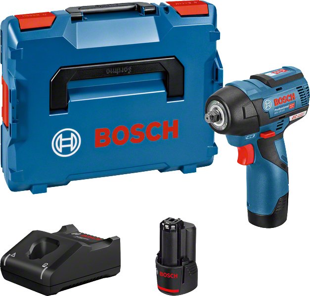 Atornillador Bosch Professional De Impacto A Batería Gds 12v-115 Professional, 12 Voltios Azul/Negro, 2 Baterías De Iones De Litio De 3,0 Ah, En L-Boxx 3165140910705
