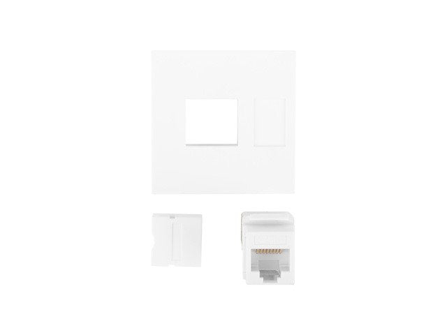 EAN 5901969423891 - Lanberg WS-4545-RJ45K-W placa de pared y cubierta de interruptor Blanco imagen 3