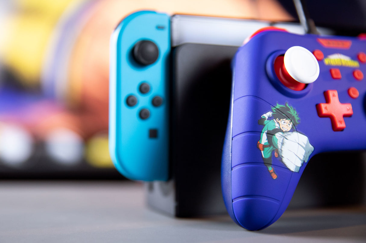 Konix My Hero Academia Mando/Gamepad Usb - Compatible Con Nintendo Switch Y Pc - 13 Botones - Cable De 3m