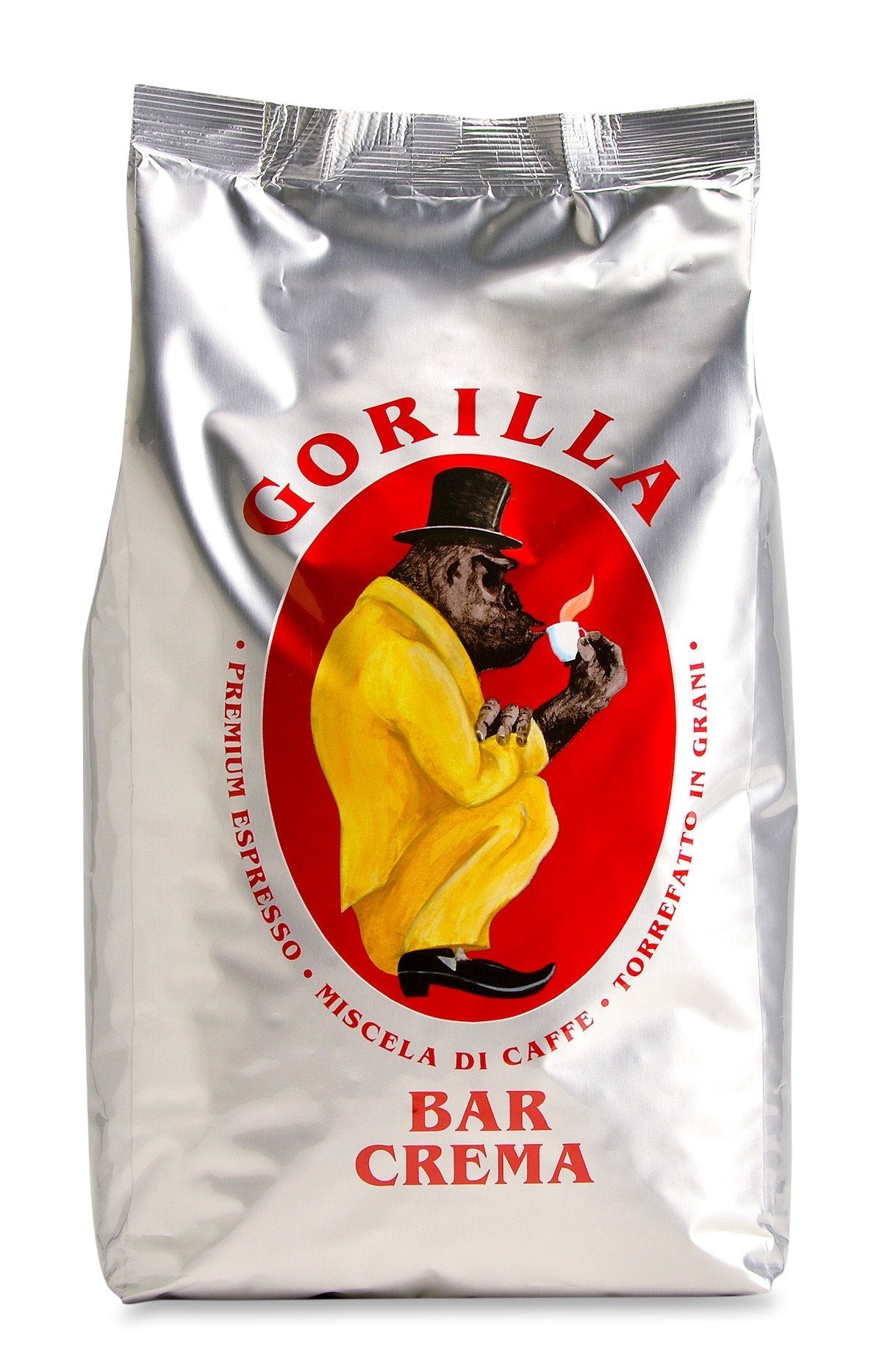 Gorilla Espresso Bar Crema Ganze Bohnen 1kg Ein Vollmundiger, Starker Kaffee
