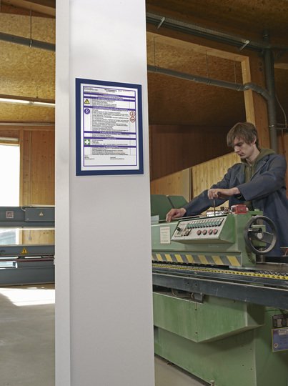 Durable 4872-07 Marco Magnético A4 Azul