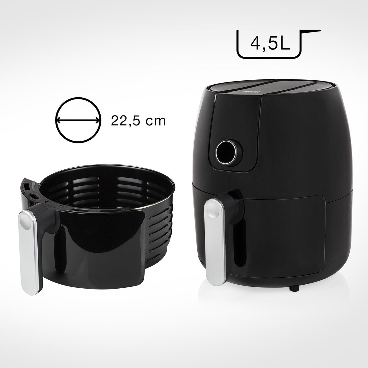 Freidora Por Aire Sin Aceite Princess Digital Xxl 182025 1500w Capacidad 4.5l