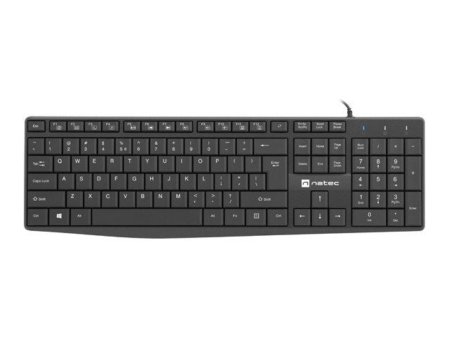 Teclado Ingles Natec Nautilus Us Slim Negro Nkl-1950