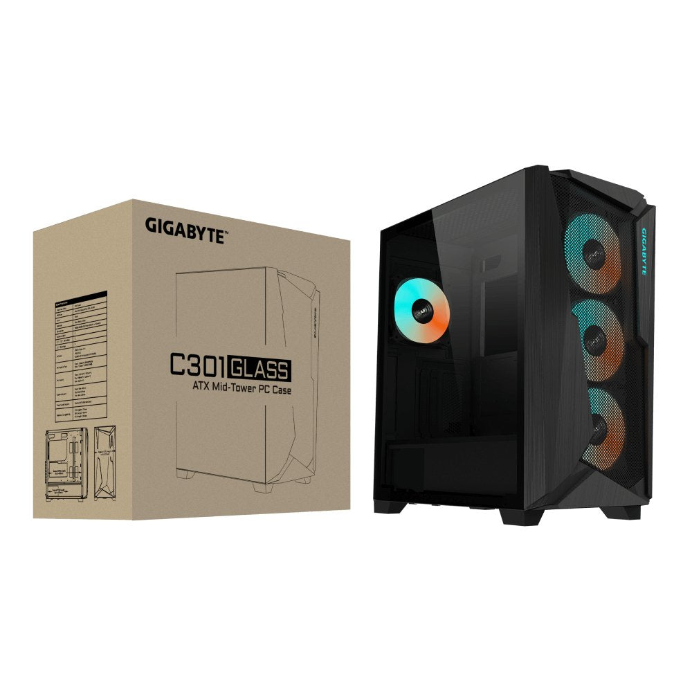 EAN 4719331553371 - GIGABYTE C301 GLASS Midi Tower Negro imagen 7