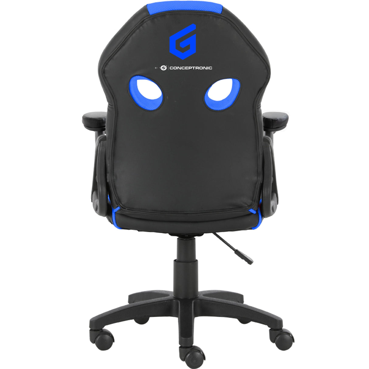 Silla Gamer Junior Conceptronic Eyota06b Color Negro Detalles En Azul Recubrimiento Pu De Alta Calidaddiseño Ergonomico