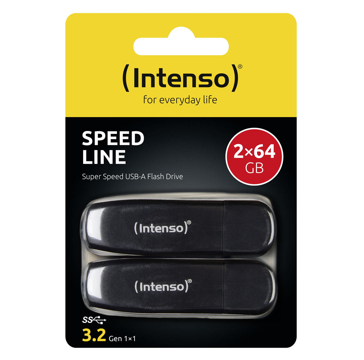 Pendrive Intenso 3.2 Speed Line 2 X 64 Gb Negro