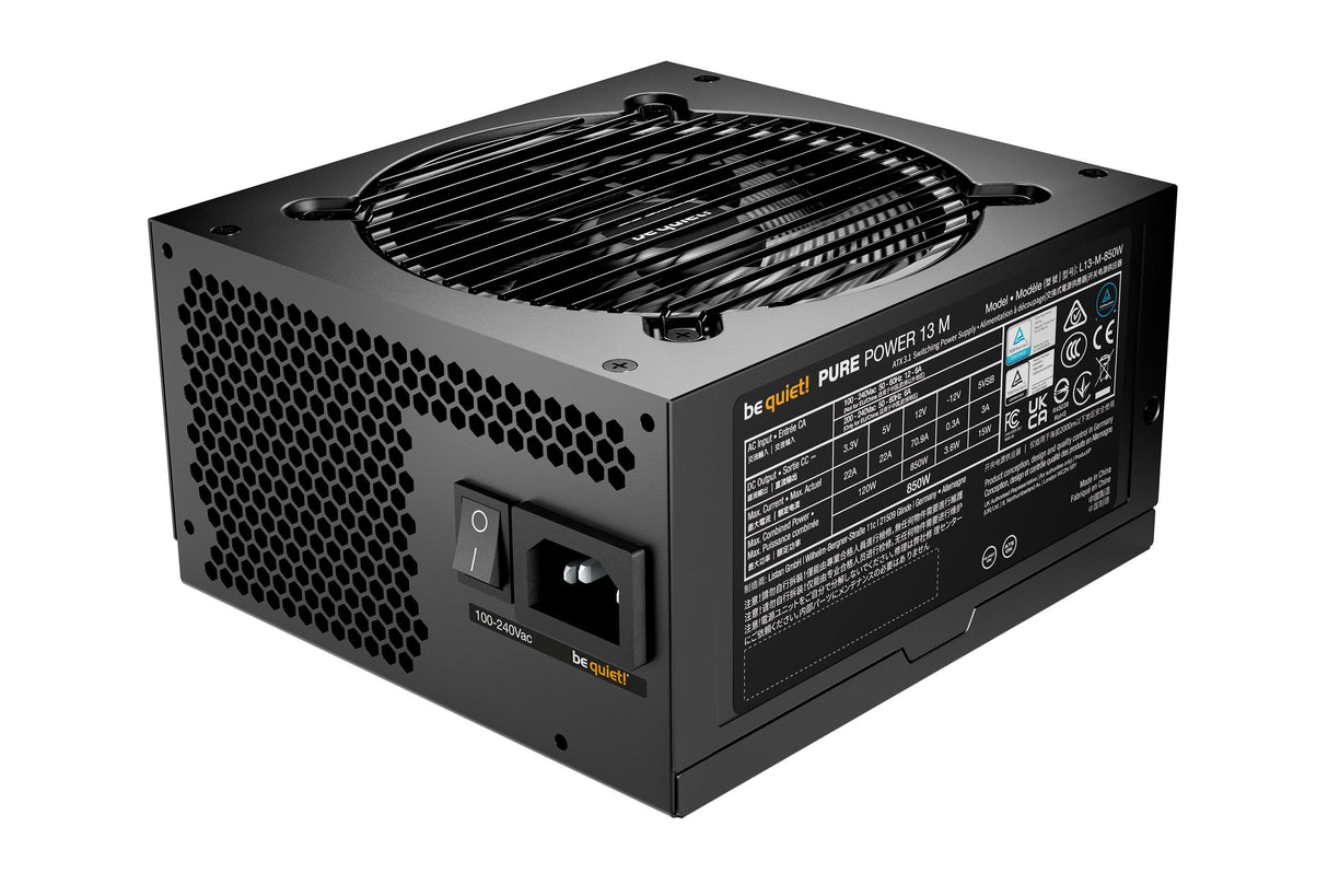 Fuente De Alimentación Pure Power 13 M 850w 1x Gpu De Alta Potencia De 12 Pines, 4x Pcie, Gestión De Cables, 850 Vatios Bp027eu Negro