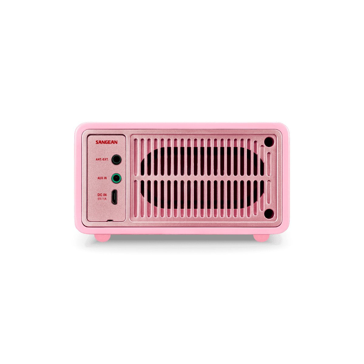 Sangean Wr-7 Rosa Radio Analógica Sobremesa Fm Bluetooth Batería Li-Ion Recargable