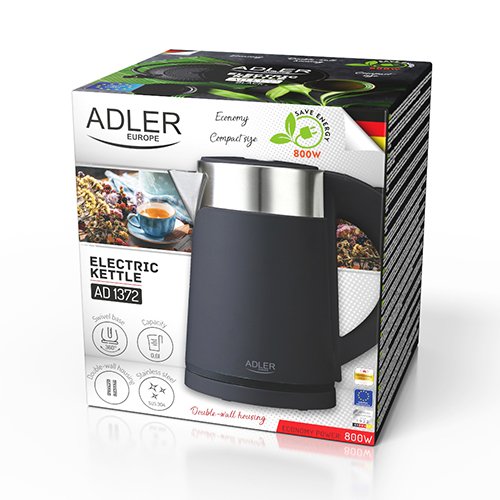 EAN 5903887809689 - Adler AD 1372B tetera eléctrica 0,6 L 800 W Negro, Metálico imagen 12