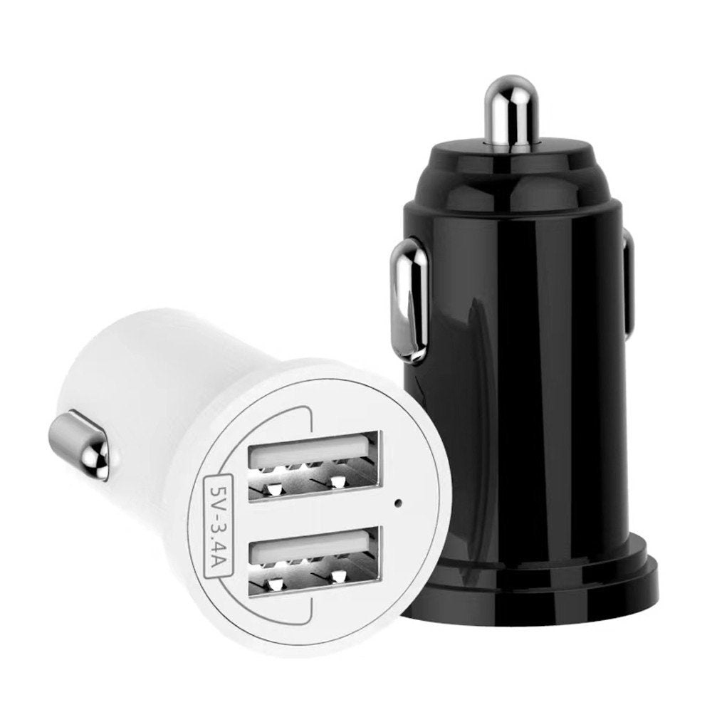 Cargador Mini Coche Techly 2 Puertos Usb-A 12w 2.4a Negro
