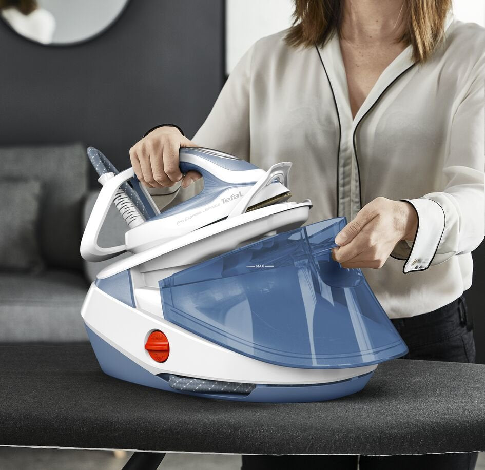 Tefal Gv9710e0, Estación De Planchado A Vapor Blanco/Azul