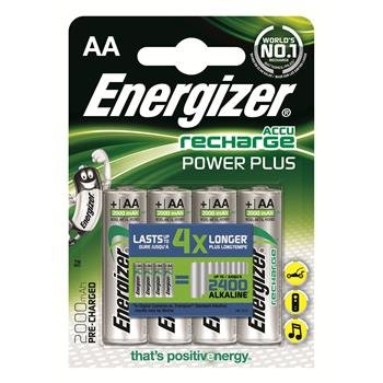 Baterías Energizer Aa/Hr6, 2000 Mah Recargable Power Plus Ni-Mh, 4 Pieza(S)