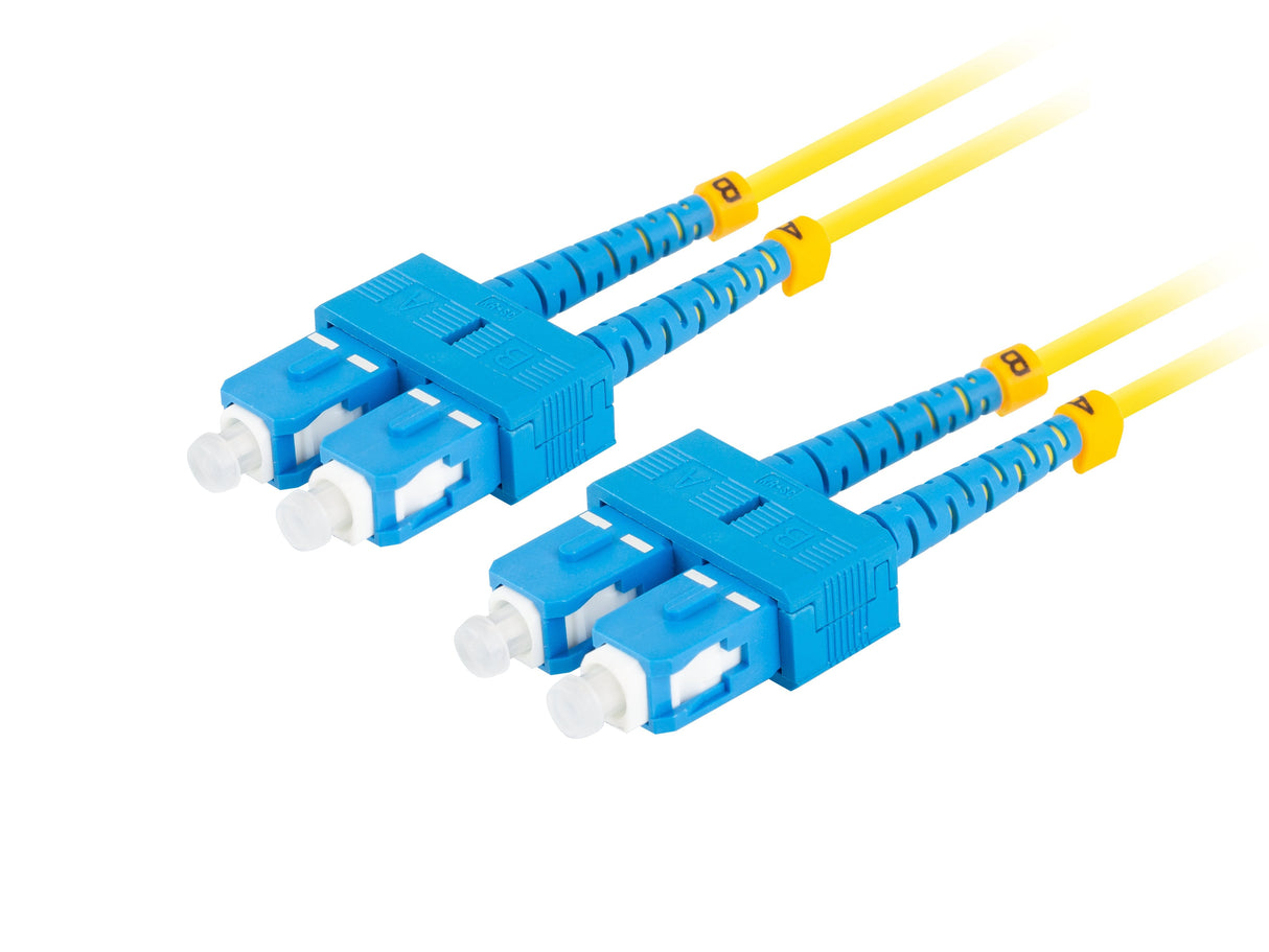 Cable Fibra Óptica 2m Lanberg Mono Sc/Upc-Sc/Upc Duplex G657a1 Lszh Amarillo