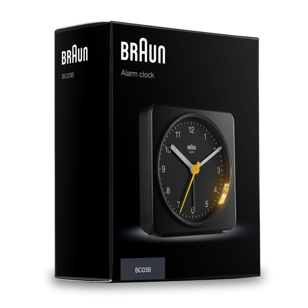 Braun Bc 03 B Reloj Despertador De Cuarzo Analógico Negro