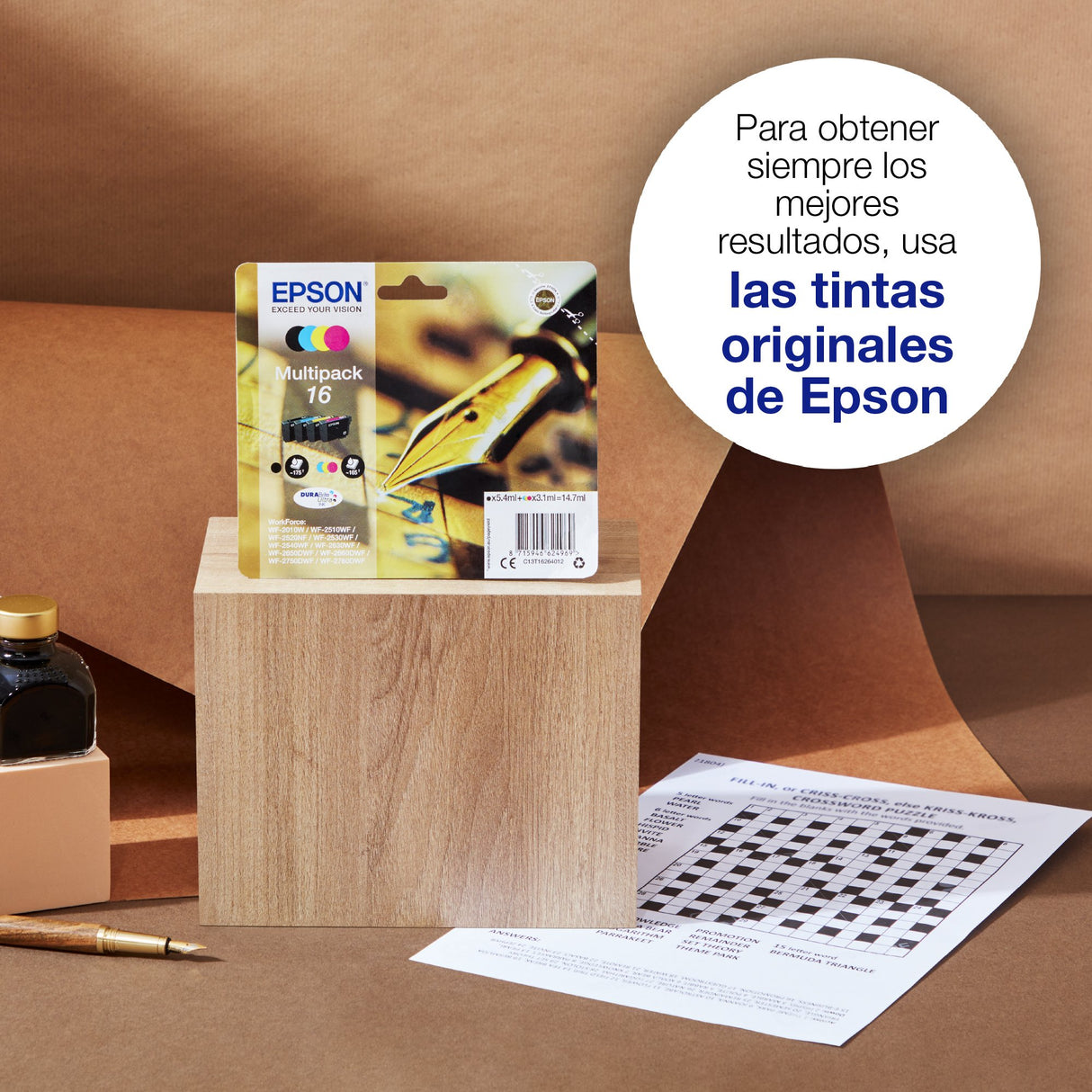 EAN 8715946625072 - Epson Pen and crossword C13T16364022 cartucho de tinta 1 pieza(s) Original Negro, Cian, Magenta, Amarillo imagen 3