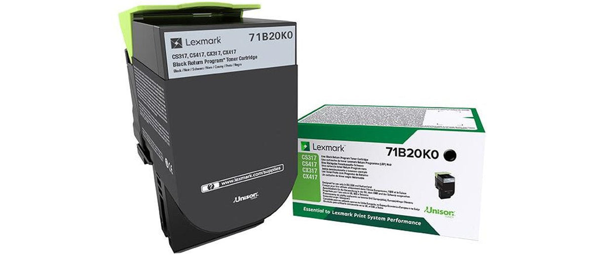 EAN 0734646641883 - Lexmark 71B20K0 cartucho de tóner 1 pieza(s) Original Negro imagen 1