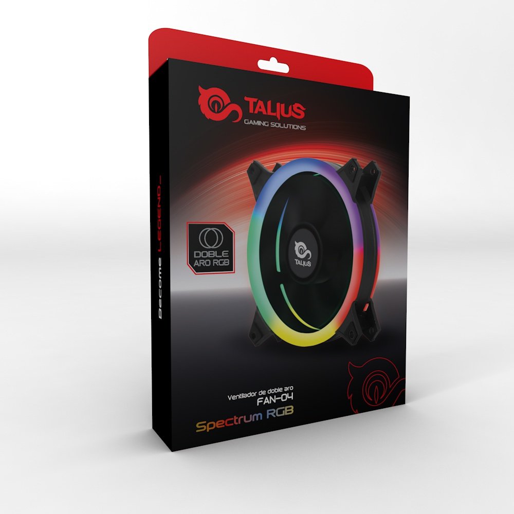 Talius Ventilador Caja Fan04 Spectrum Doble Aro Retail 12cm