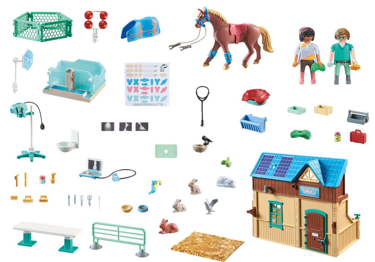 Playmobil 71352 Caballos De La Cascada Equitación Terapéutica Y Consulta Veterinaria, Juguete De Construcción