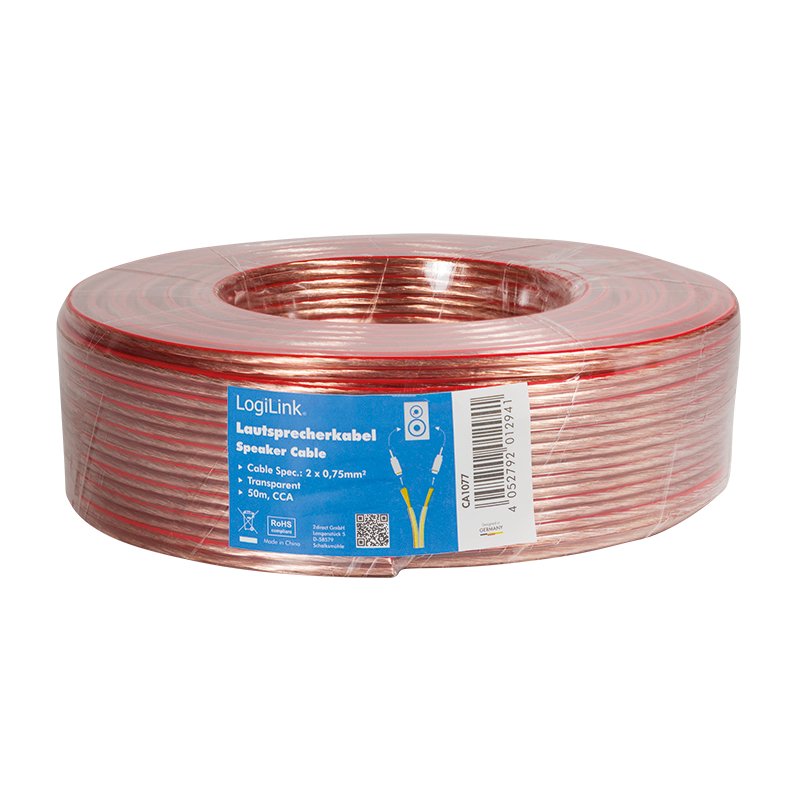 EAN 4052792012941 - LogiLink CA1077 cable de audio 50 m Transparente imagen 3