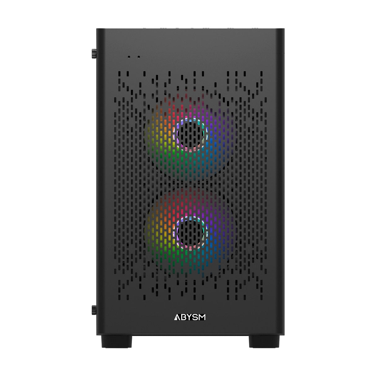 Abysm Danube Inva Mx202 Caja Torre Itx, Micro Atx - Lateral Cristal Templado - 3.5" Y 2.5" - Usb-A, Usb-C Y Audio - 3 Ventiladores Argb Instalado - Soporta Refrigeracion Liquida