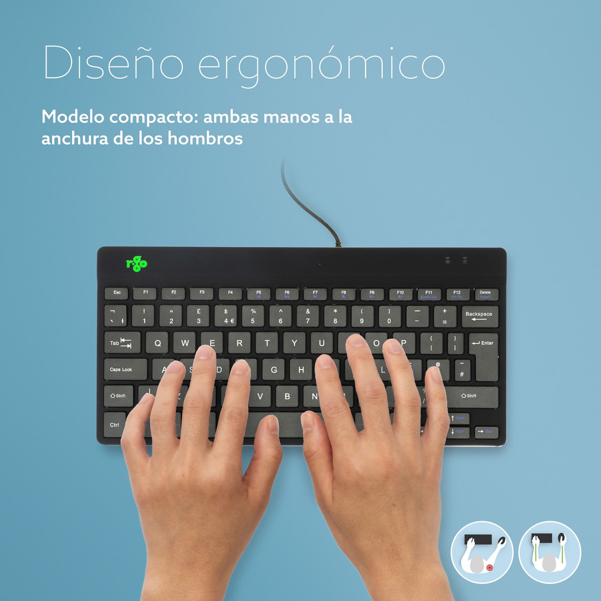 EAN 8719274491385 - R-Go Tools RGOCOUKWDBL teclado USB Inglés del Reino Unido imagen 5