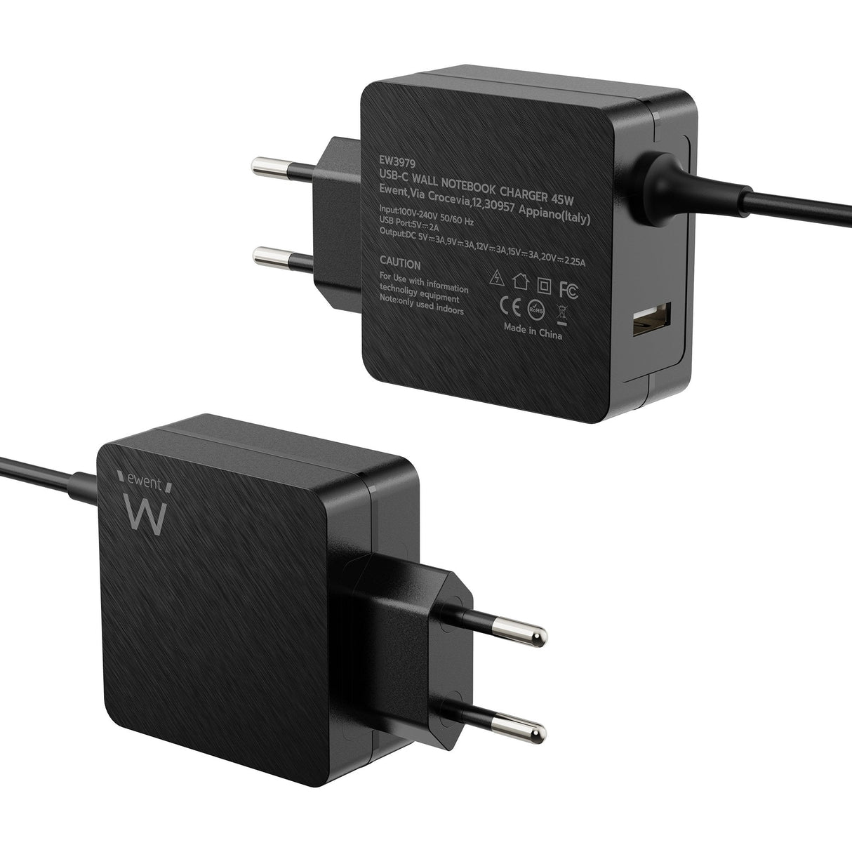 Ewent Cargador Usb-C Pd 45w +Puerto Usb-A