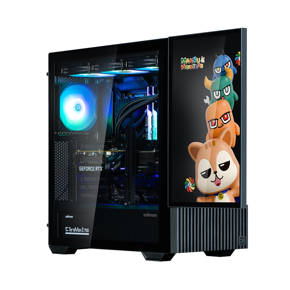 Caja Pc Zalman Z10ds Black Atx Mid Tower Argb Fan