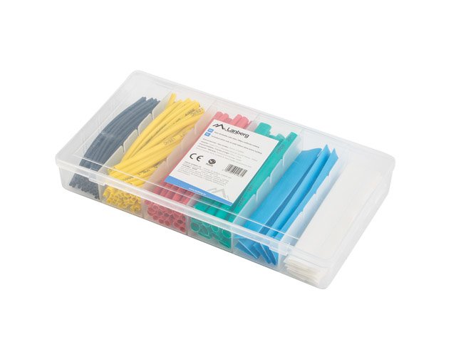 100 Tubos Termorretractiles Multicolor Lanberg Org01-St100mc 100mm Longitud Diámetros 1.5-13mm