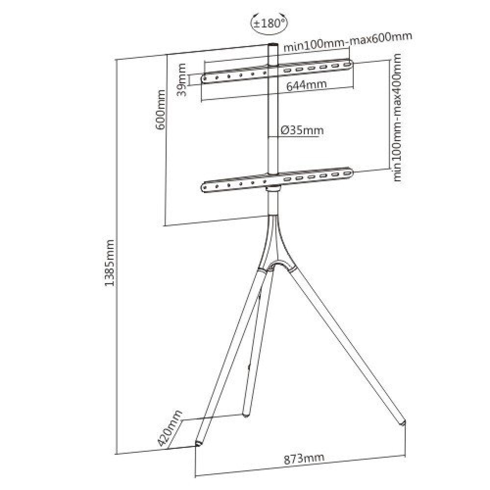 EAN 8051128105209 - Techly ICA-TR18SAM soporte para TV 165,1 cm (65") Nuez imagen 3