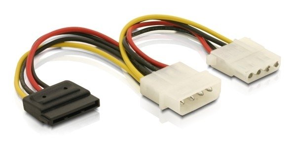 Cable Delock Power 4-Pin To Sata 15-Pin + 4-Pin 10cm