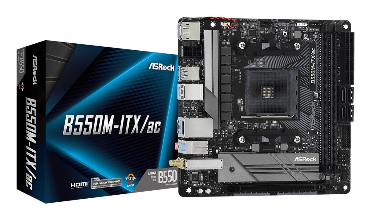 EAN 4710483931727 - Asrock B550M-ITX/ac AMD B550 Zócalo AM4 mini ITX imagen 1