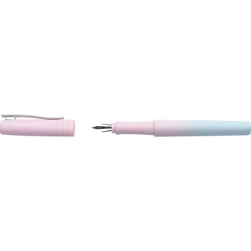 Faber-Castell Poly Ball Flow Edition Blushing Sky Pluma Estilografica - Ancho Del Plumin Medio - Suave Al Tacto - Color
