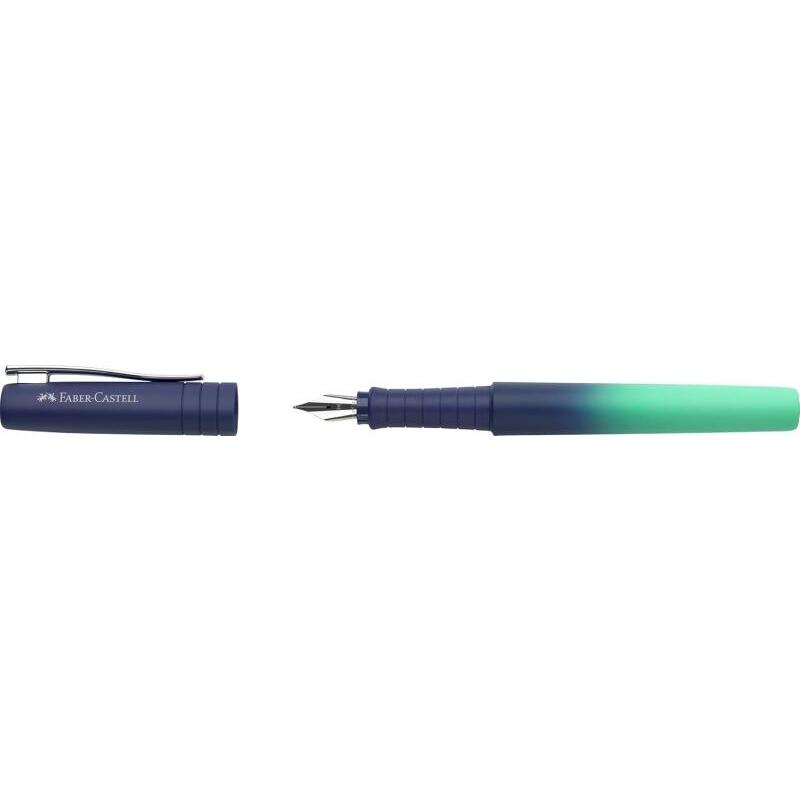 Faber-Castell Poly Ball Flow Edition Buzzing Blue Pluma Estilografica - Ancho Del Plumin Medio - Suave Al Tacto - Color