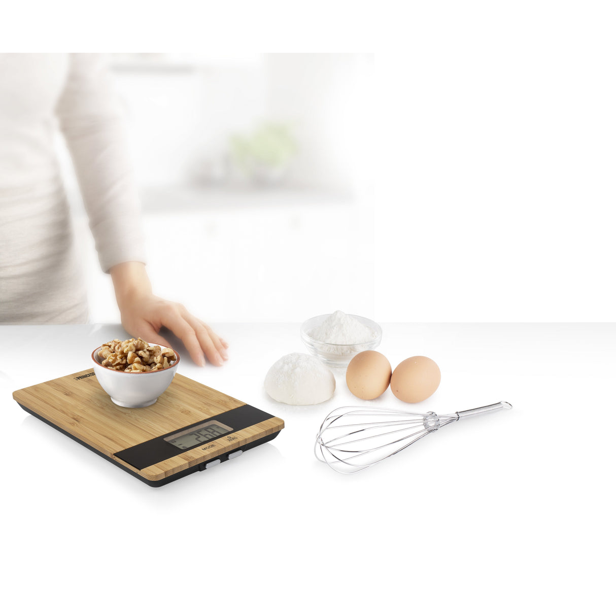 Báscula De Cocina Electrónica Princess 4492944/ Hasta 5kg/ Bambú