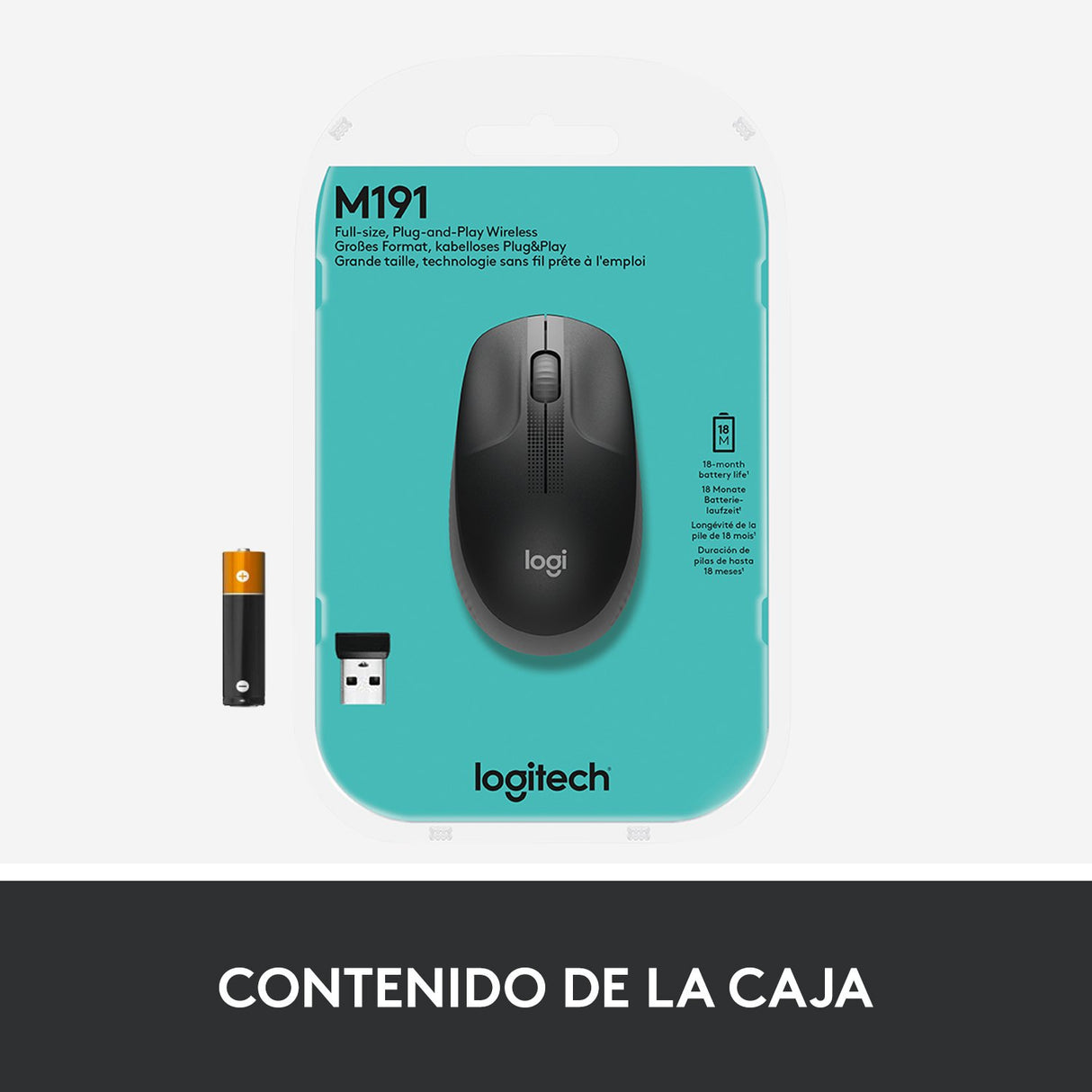 EAN 5099206091825 - Logitech 910-005905 ratón Oficina Ambidextro RF inalámbrico Óptico 1000 DPI imagen 13