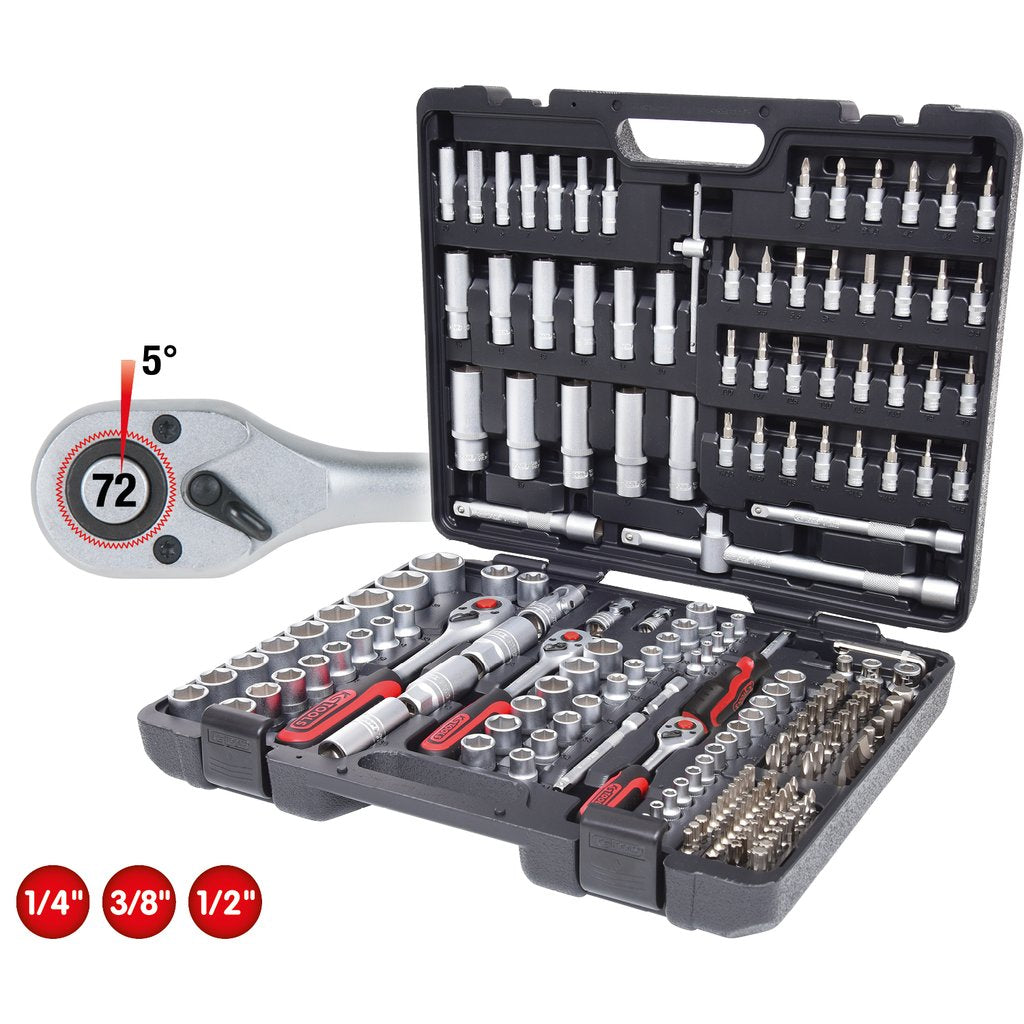 Ks Tools 1/4 +3/8 +1/2 Socket Wrench-Set 195-Pieces