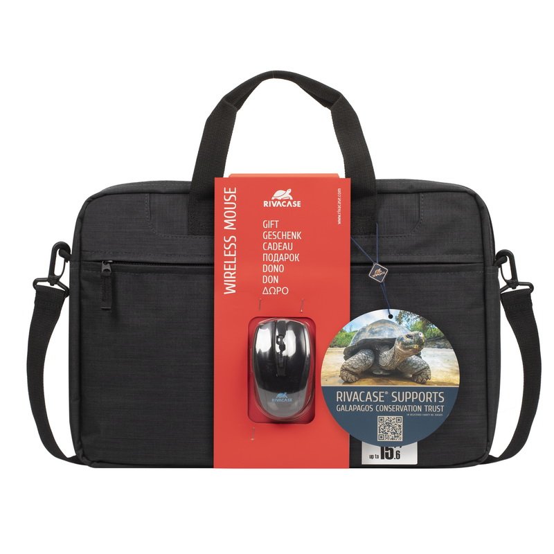 EAN 4260403573990 - Rivacase 8038 + WIRELESS MOUSE 39,6 cm (15.6") Maletín Negro imagen 2
