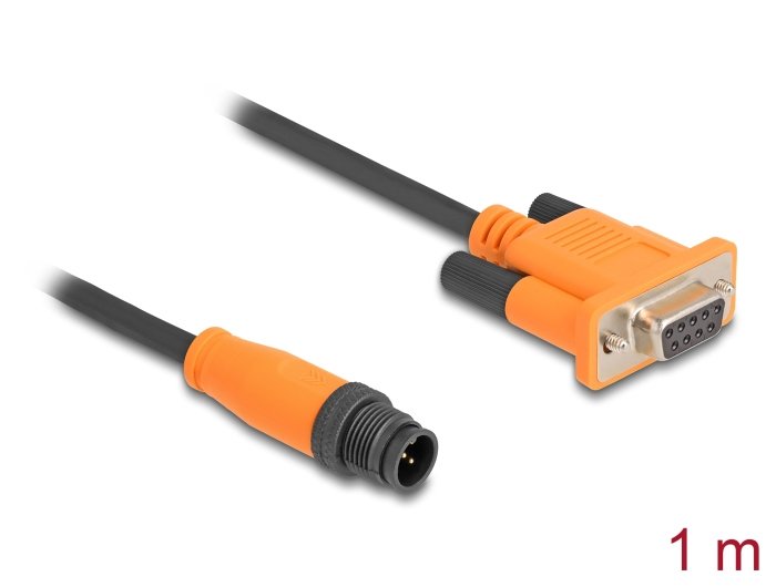 EAN 4043619667451 - DeLOCK 66745 cable de serie Negro, Naranja M12 plug 5 pin D-Sub 9 pin imagen 1