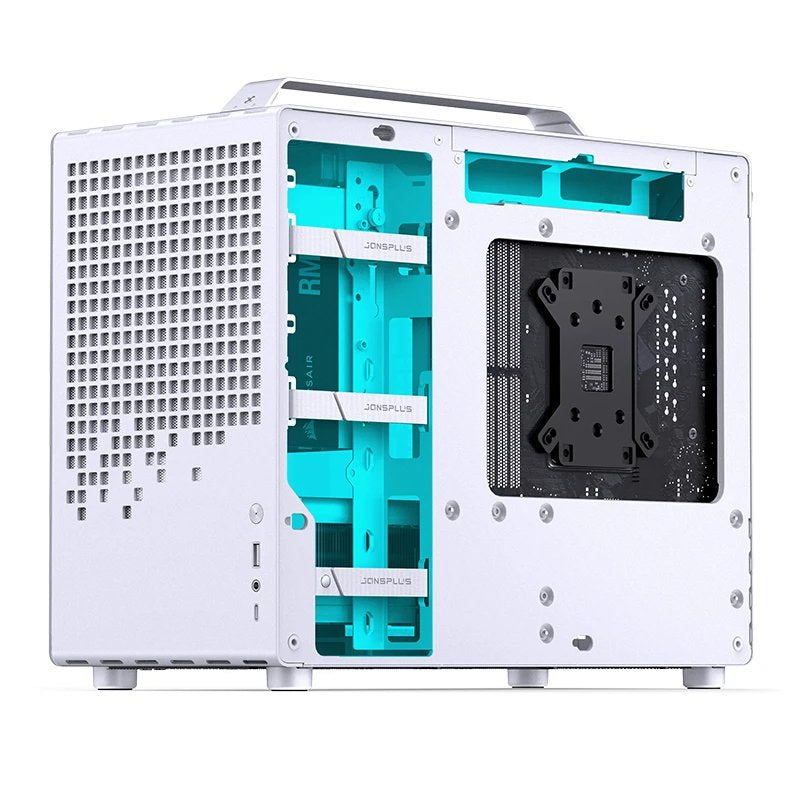 Jonsplus Z20 Mesh Pc-Gehäuse, Mini Tower, Micro-Atx, Mit Tragegriff - Weiss