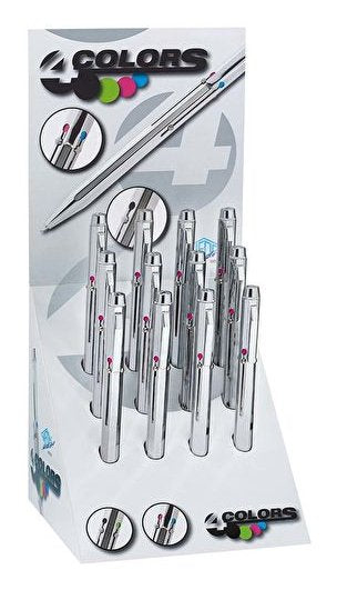 Wedo 256 22699 Negro, Azul, Verde, Rojo Bolígrafo De Punta Retráctil Con Pulsador 12 Pieza(S)