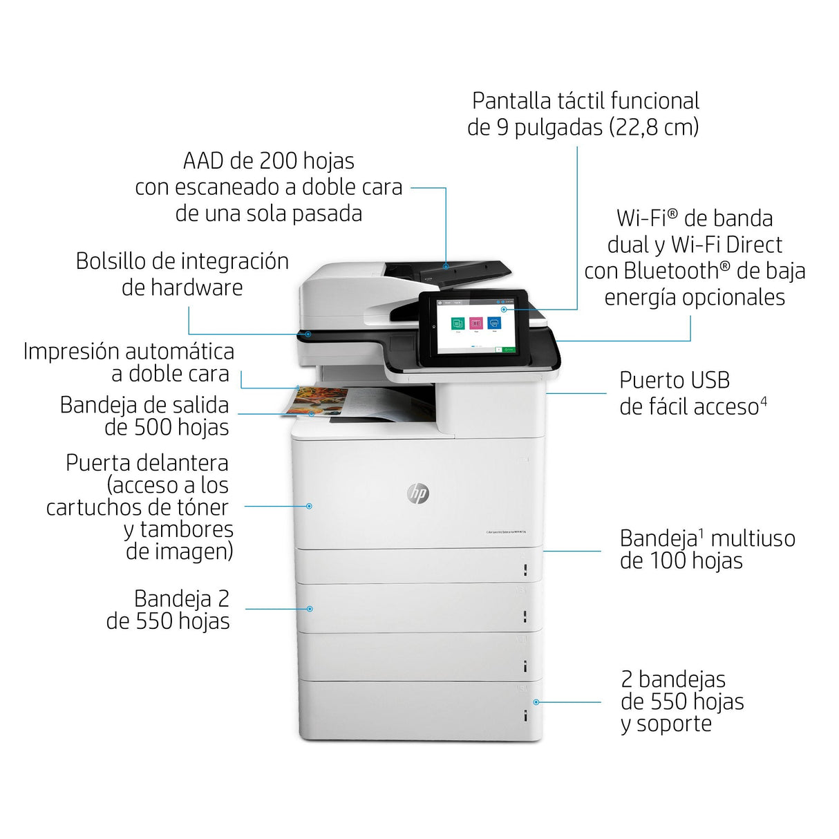 Multifunción Láser Hp Laserjet Enterprise Mfp 776dn Duplex