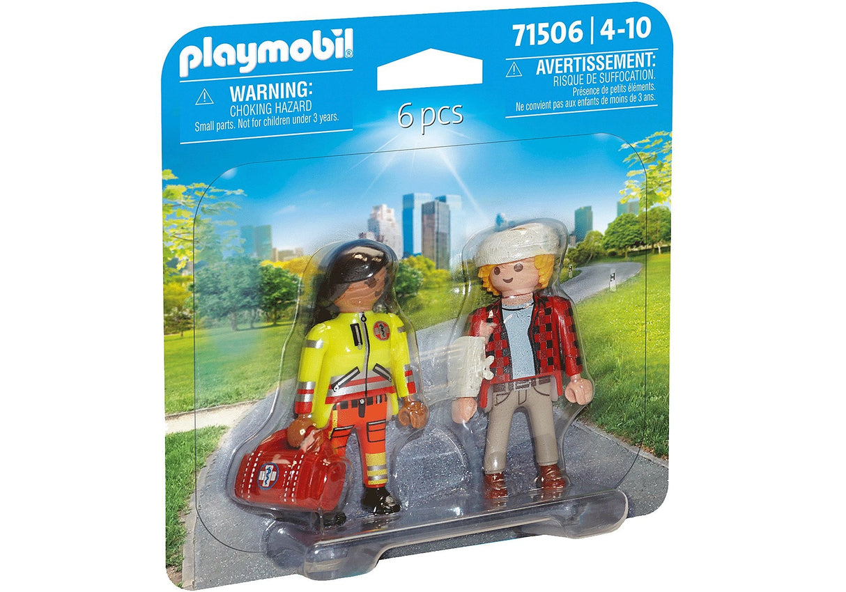 Playmobil 71506 Duopack Paramédico Con Paciente
