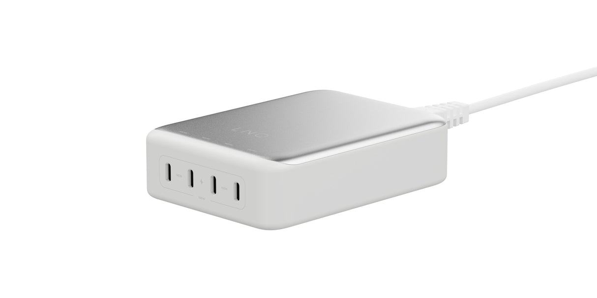 Cargador Escritorio 4xusb-C 240w Gan2 Plata Linq Hasta 240w/ 4xusb-C Pd/ 140w Máximo Por Puerto