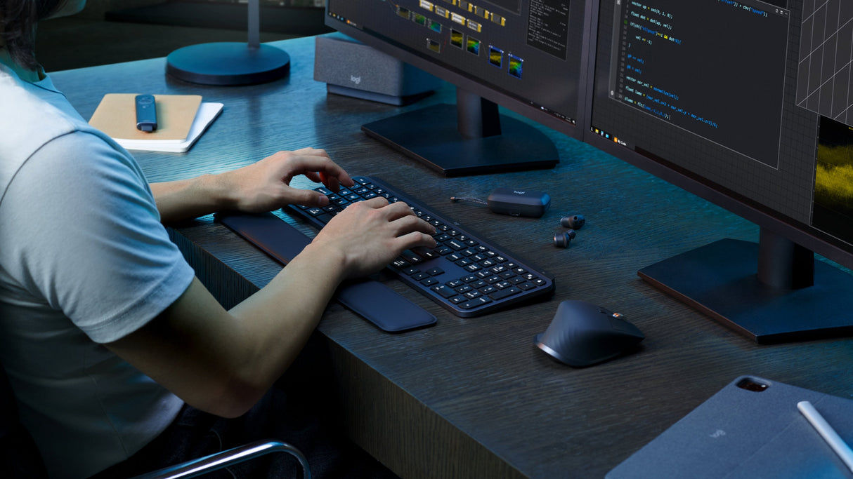 Teclado Portugués + Ratón Logitech Mx Keys S Combo Rf Wireless + Bluetooth Grafito