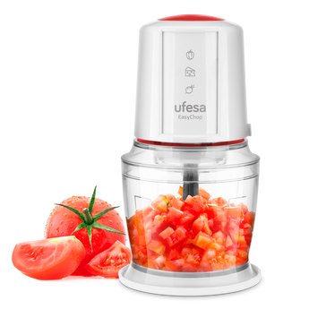 Picadora Ufesa 70505180 Easy Chop Con 2 Velocidades 500w Blanco/Rojo