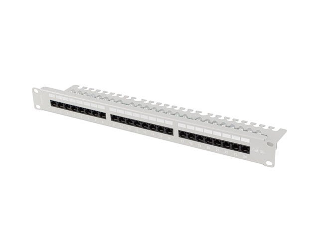 Lanberg Patch Panel 24 Port 1u 19" Cat.5e Utp With Cable Organizer Black
