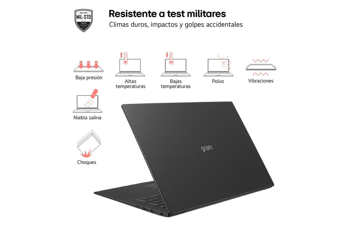 EAN 8806084421746 - LG Gram 17Z90S Intel Core Ultra 7 155H Portátil 43,2 cm (17") WQXGA 16 GB LPDDR5-SDRAM 512 GB SSD Wi-Fi 6 imagen 7
