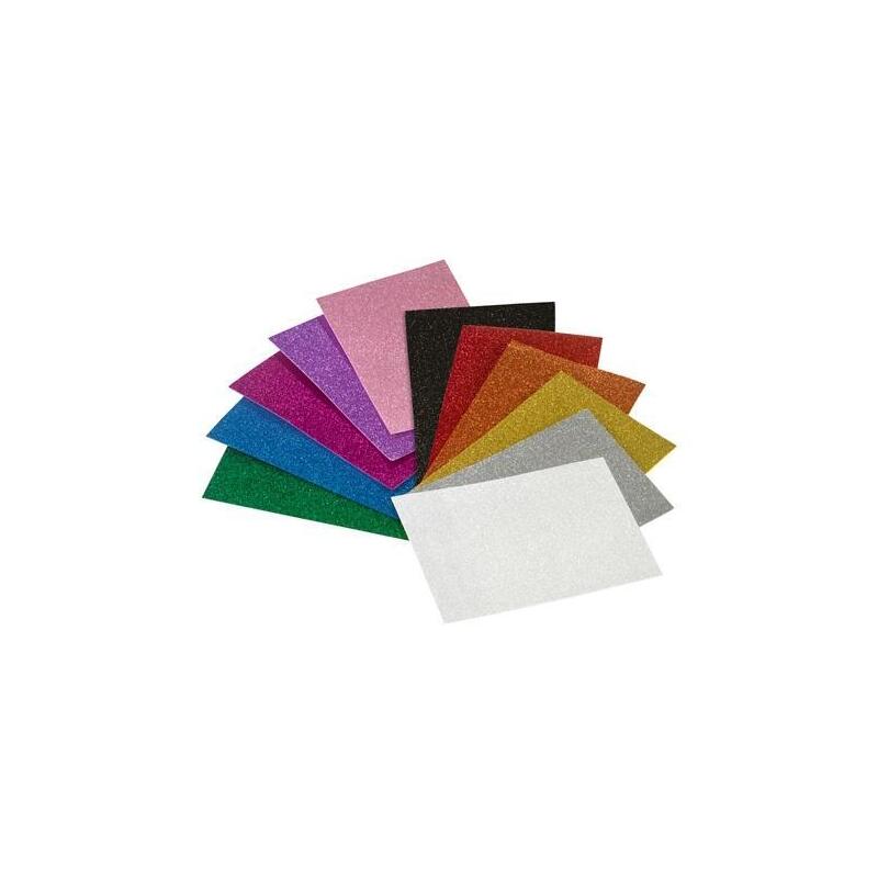 Faibo Láminas Eva 20x30cm Unicolor Purpurina Azul Oscuro -Bolsa De 3u-